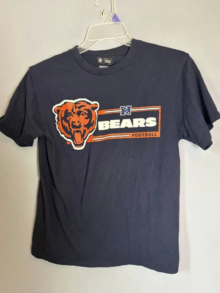 Bears NFL Team Navy Blue T Shirt Size