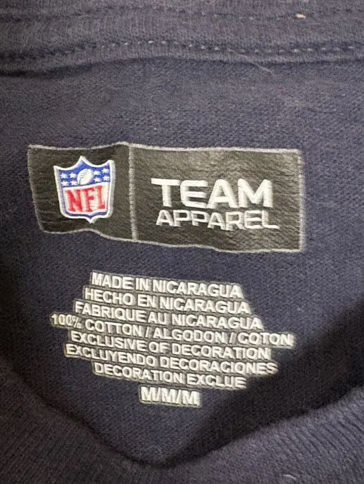 Bears NFL Team Navy Blue T Shirt Size