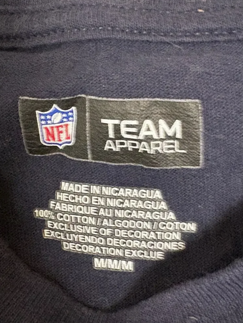 Bears NFL Team Navy Blue T Shirt Size